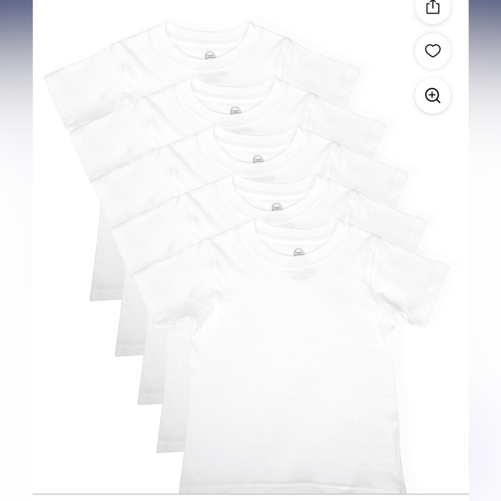 Wonder Nation Boys Cotton Crewneck Undershirt 4 Pack
